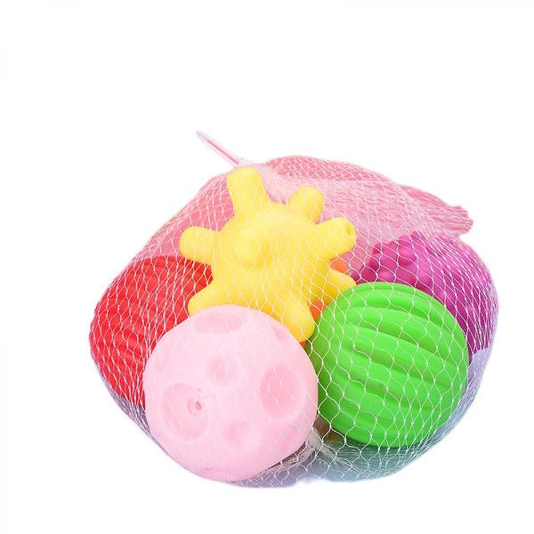 Textured Multi Ball Set - Textured Ball Set Leksak för sensorisk utforskning och engagemang för åldrarna 6 månader och uppåt, 6 delar set (FMY)