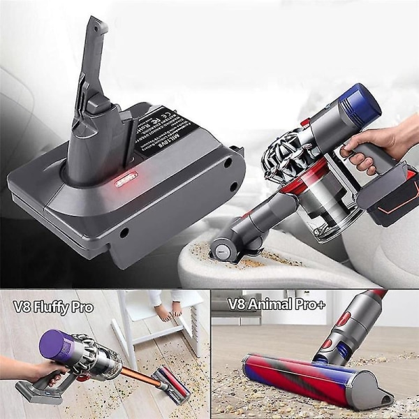 V8 Batteriadapter Mil18v8, konverter til Milwauke 18v Li- batteri til V8 batteri (FMY)