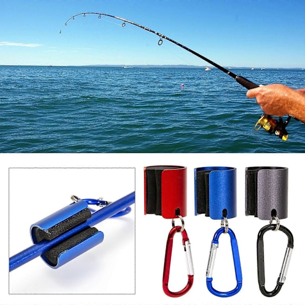 Midjebälte Fiskespö Hängande Klämma Spöhållare Clip Magstöd Spöhållare Blue