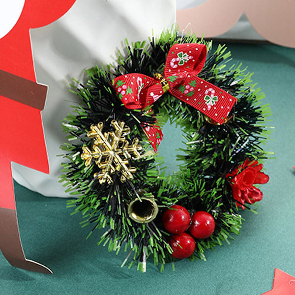 6 st julgransringar, små ljuskransar konstgjorda bär snöiga tallnålar ljuskransar för bröllopscenterpiece jul (FMY) Green 12cm