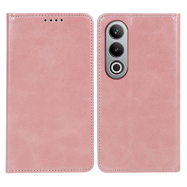 För OnePlus Nord CE4 5G Fodral PU Läder Plånboksfodral Kalvstruktur Telefonskal med Magnetlås  (FMY) Rose Gold