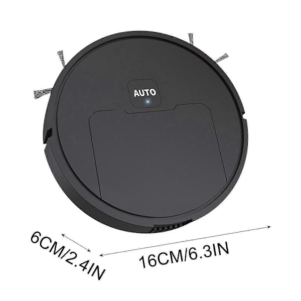 3-i-1 Moppande Robotdammsugare Med Schema Wi-fi/app Självladdande Robotdammsugare Flye242583 (FMY) Black
