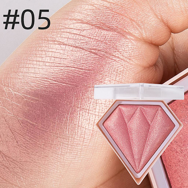 5 Farver Highlight Pudder Til Ansigtsmakeup Glitter Palet Glød Til Illuminator Kosmetik Lysere Hudtone Kontur Shi  (FMY)