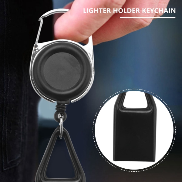 10 stk. Silikon Lighter Holder Sleeve Clip Lighter Beskyttelsesdækning Rygning Tilbehør Med Tilbagetræk (FMY) black