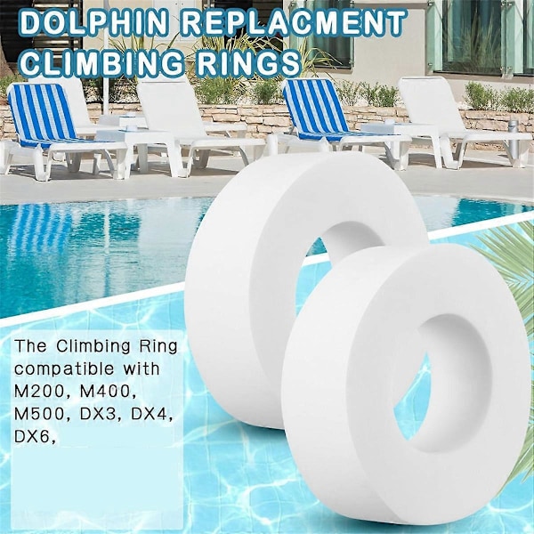 8 kpl Kiipeilyrenkaiden vaihto 6101611 Dolphin M200 M400 M500 robotti-allasimurille (FMY) White
