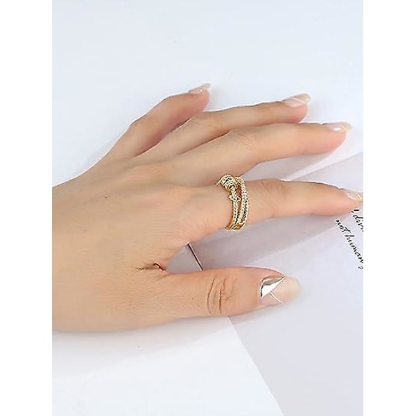 Angstring til kvinder til min datter Fidget ringe Justerbare ringe med perler Spinner ring Angstrelieff ringe til teenagepiger (FMY)