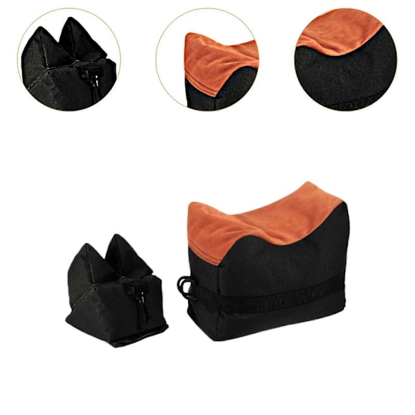 2 st Skjutbane Sandsäck Set Ställ Viktpåsar för Picknick Utomhussporter (FMY) Black