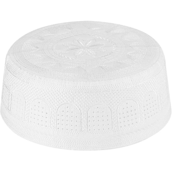3 stk Strikkede Tyrkiske Muslimmøtter For Menn Ensfarget Stretch Heklet Caps Islamsk szkyd  (FMY) Style2