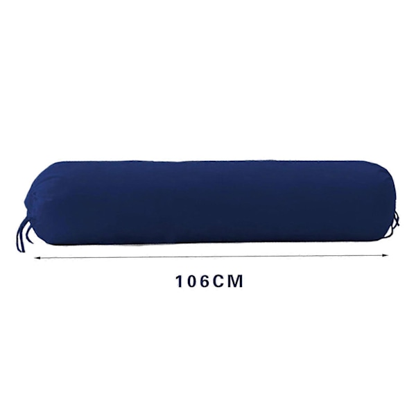 Sylinterin muotoinen niskatyynynpäällinen pestävä kiristysnyörillä, valkoinen/laivastonsininen/musta (FMY) Navy Blue