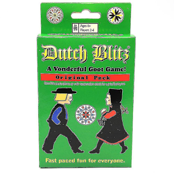 Dutch Blitz Dutch Blitz Basic Plus Utvidet Familiepartyspillkort Partyspillkort Spill (FMY) Green Basic Version