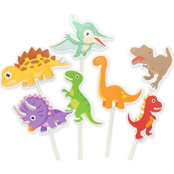 35-pak Baby Dinosaur Cupcake Toppers Picks, Dinosaur Cake Toppers Til Børn Fødselsdag Baby Shower Party Decorations Supplies (FMY)