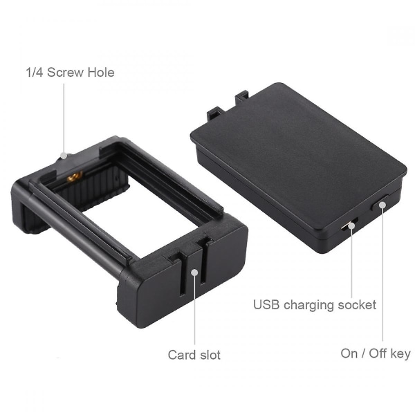 Dimbar LED-panel med videoljus, bärbar telefonfyllningslampa med blixtskoadapter och 1/4 (FMY)