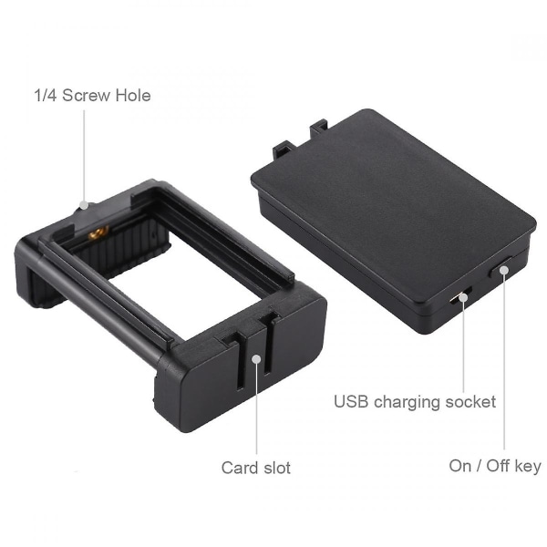 Videolys Dimbart Led-panel Bærbar telefonfyllingslys med Hot Shoe Adapter og 1/4 (FMY)