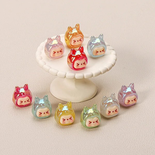 To Sæt/20 stk. Nye Mini Størrelse Resin Frugt Charms DIY Materialer Bord Hjem Dekorationer Tilbehør Lille Trendy Legetøj Z2184(FMY) black