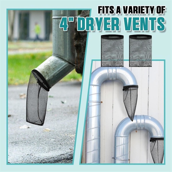 6 stk støvlopose for ventilasjon utvendig tørketrommel lofelle tørketrommel lodeksel for utendørs utendørs Capturin (FMY)