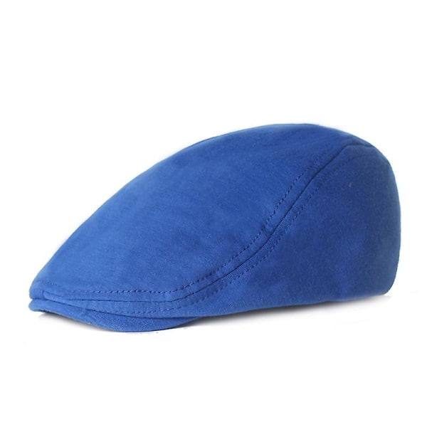 1 st bomullsmössor herr dam hatt mjuk casual basker enfärgad unisex retro hatt  (FMY) Dark blue one size