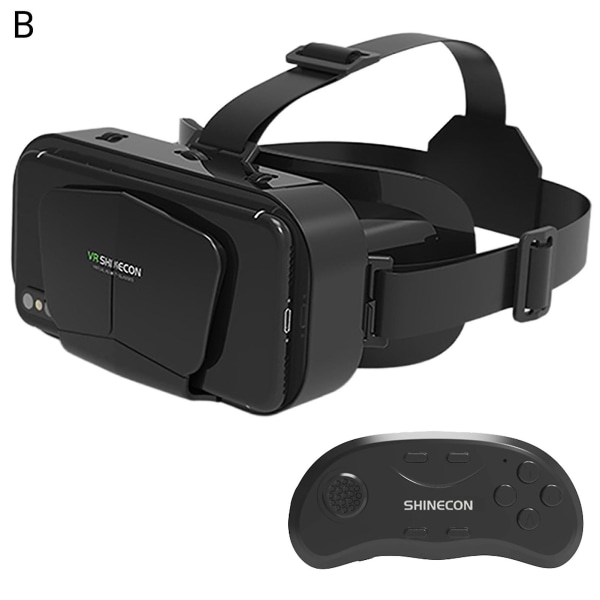 G10 VR-glasögon Kraftfull jätteskärm Uppslukande Panorama Roaming Virtual Reality-glasögon för mobiltelefon (FMY) Black B