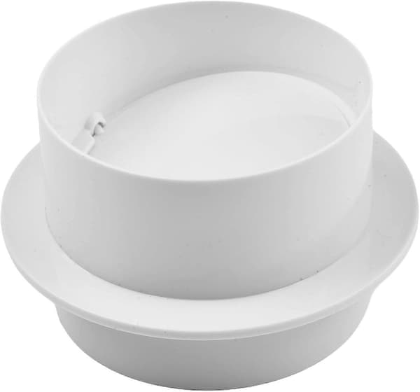Ventilasjonsrør ABS Ventilasjonsrør Kontrollventil for Kontroll 80mm til 200mm Hvit 100mm (FMY)