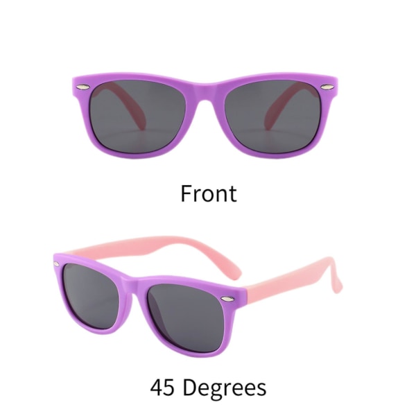 Fashion UV-beskyttelse polariserede solbriller Børnesolbriller -----lilla stel Pink ben (FMY)