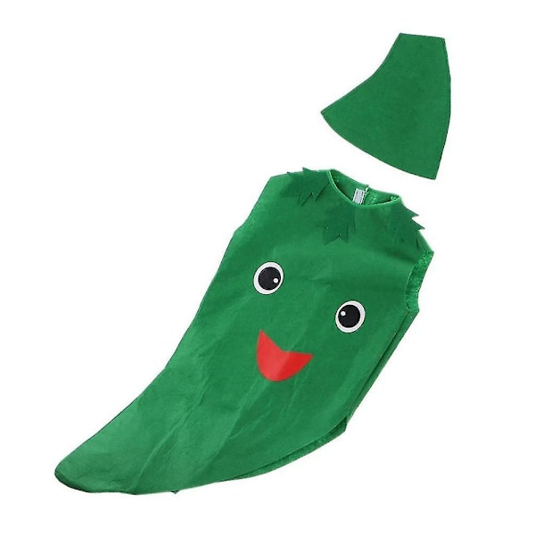 Fruktkostyme for barn - Festlig og fargerik drakt (FMY) Green pepper
