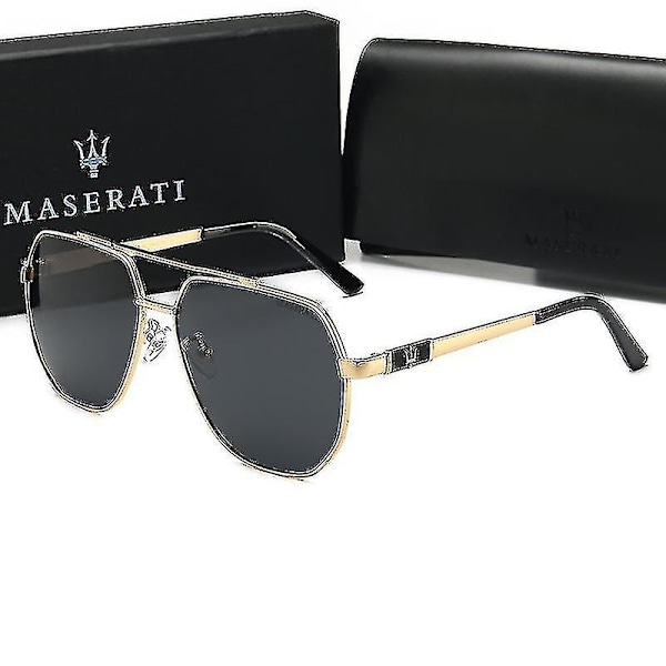 New Sunglasses Maserati Large Frame Sunglasses Maserati Polarized Driving Glasses Men  (FMY)