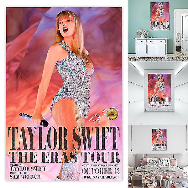 Taylor Swift Poster The Eras Tour Väggkonst 13 oktober Världsturné Filmplakat Väggdekorationer Oinramade Fanpresenter (FMY) 30*45cm