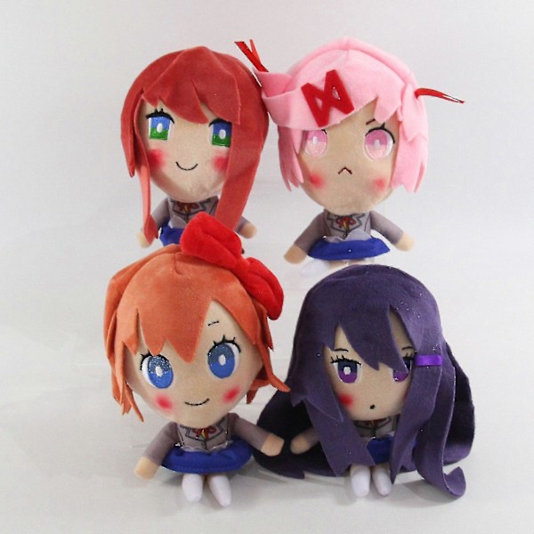 Doki Doki Literary Club Plushie Legetøj Anime Cosplay Monika Natsuki Sayori Yuri Dukker 20cm (FMY) 2