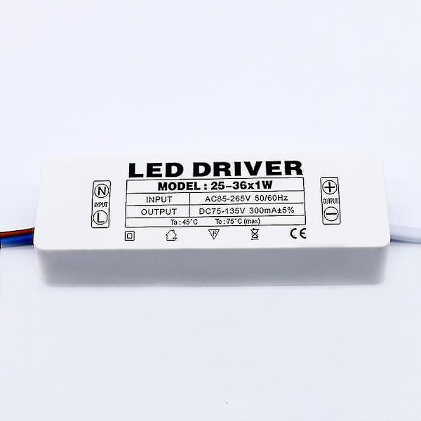 25 36W 300mA LED-drivrörelseffekt-enhet Ac85 265v belysningstransformatorer för LED (FMY)