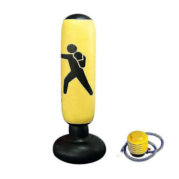 160 cm oppustelig bokse-punchingbag Yellow 160cm