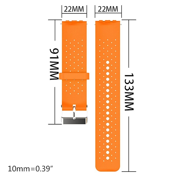 Urheilunauha ranneke POLAR Vantage for M:lle - Piidioksidi kestävä hihna älykellolle (FMY) Orange