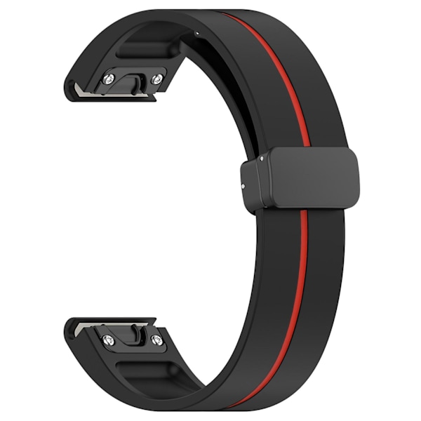 Urklokkebånd i svart spenne med dobbel farge for Garmin Tactix 7 Pro/Fenix 7X/6X/6X Pro/5X Plus 26 mm (FMY) Multicolor Style E Garmin Tactix 7 Pro