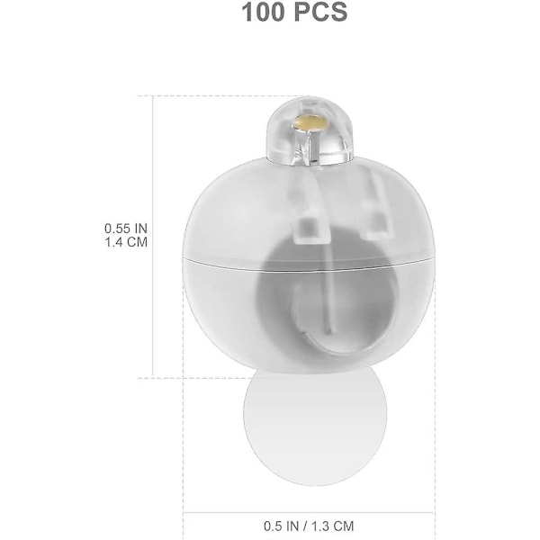 100 stk. Mini LED Balloner til Julekugle, Halloween Lanterner (FMY)