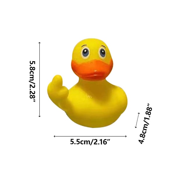 1/3/5/10 kpl keskisormea kumiankka, söpö pieni hauska kumiankka auton lisävarusteet juhlakoristeet  (FMY) 3pcs