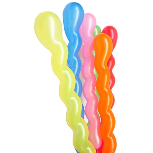 50 stk skrue spiral twist modellering lange balloner magiske latex snoede balloner til børn ballon sæt fest dekoration (FMY)