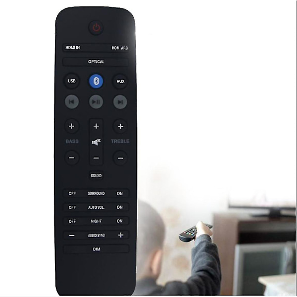 Soundbar Fjärrkontroll Ersättning Bar Högtalare Fjärrkontroll För Philips Fidelio Htl9100 Htl5120 Htl7180 Ykf297 006  (FMY)