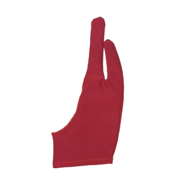 Til tegnetablet Kunstnerhandske Mænd Kvinder 2 Finger Reducer friktion Højre Venstre  (FMY) Red L