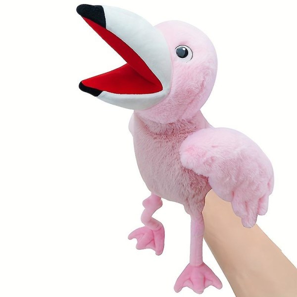 Söpö lintu Käsinukke Lasten Opetuspehmolelunukke Lastentarha Vanhemmanlapsi Tarinankerronta Papukaija Rag Nukke (FMY) flamingo