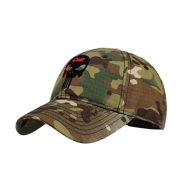 T.s.n.k Camouflage Miesten ja Naisten Juoksukorkki Amercian Punisher Seal Team Puuvillakorkki Säädettävä Snapback Baseball-korkki (FMY) Punisher BK