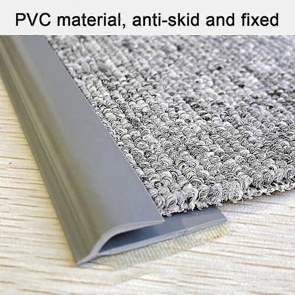2 Meter Kantlist-PVC Mattkantlist-Gummigolv Övergångslister-Självhäftande List T (FMY) Gray