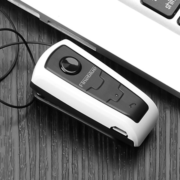 1 stk Fineblue F910 Trådløs Øretelefon Mini Vibrasjons Påminnelse ABS Bluetooth 4.0 Uttrekkbart Praktisk Headset for Løping Black