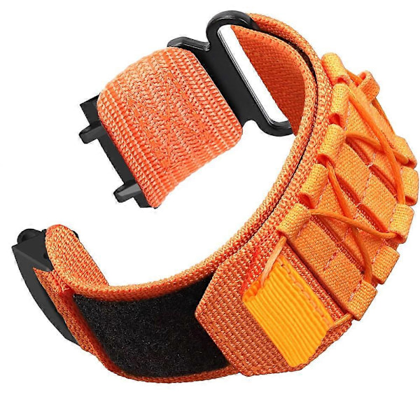 För Huami Amazfit T-Rex 3 Nylon Klockarmband Loop Fäste Handledsrem med Anslutning - Grå (FMY) Multicolor Orange
