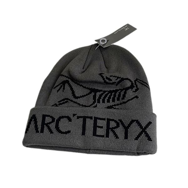Arcteryx herr dam vinter stickad mössa skalle mössa stretchig unisex huvudbonad (FMY) Dark Grey