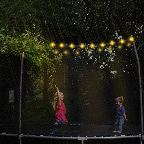 12m Myke Lysslanger for Trampoline med Fjernkontroll, 16 Farger, 4 Moduser, 6t Timer, IP65 Vanntett, Utendørsdekorasjoner (FMY)