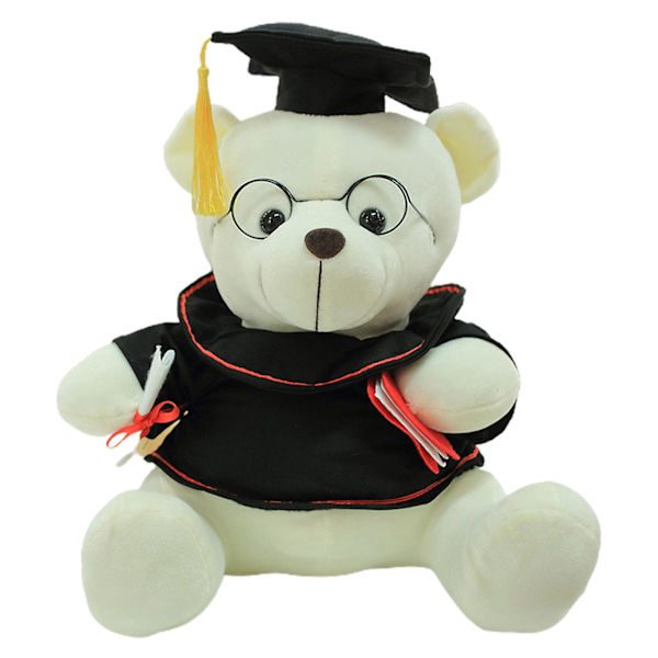Plush Teddy Bear Søt Dyre Dukker Graduation Gaver Plush Leke Stuffet Dyr For (FMY) Black 35cm