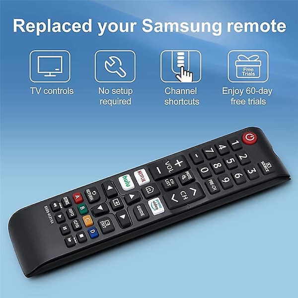 Universal Fjärrkontroll för Alla TV-apparater, Ersättningskompatibel för Alla Smart TV, LED, LCD, HDTV, 3D, Seri (FMY) Black