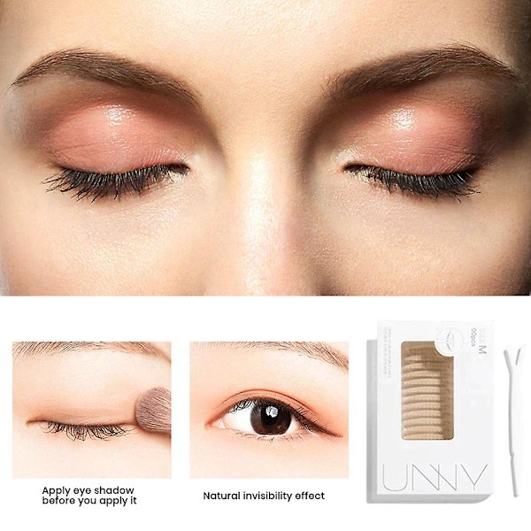 Naturlig Osynlig Dubbel Ögonlockstejp Vattentät Universell Ögonlappsplåster för Festmakeup (FMY) L 90pcs