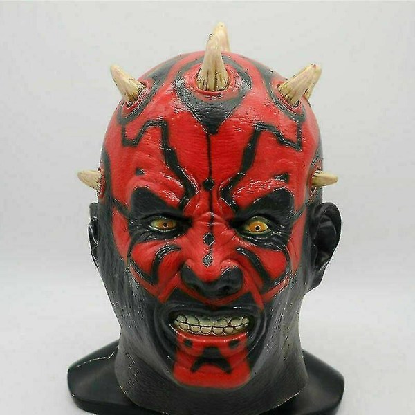 Star Wars Darth Maul Deluxe Adult Evil Scary Costume Mask Latex Halloween Party (FMY)