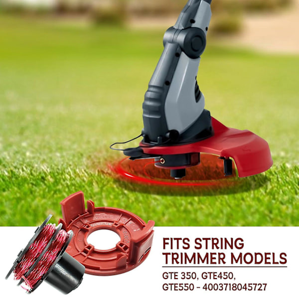 Til AL-KO GTE 350 / GTE 450 / GTE 550 Græstrimmer 6 Trådspoler + 1 Spoledæksel, 112966 DCQW (FMY) Multicolor 8 Spool + 2 Spool Cap