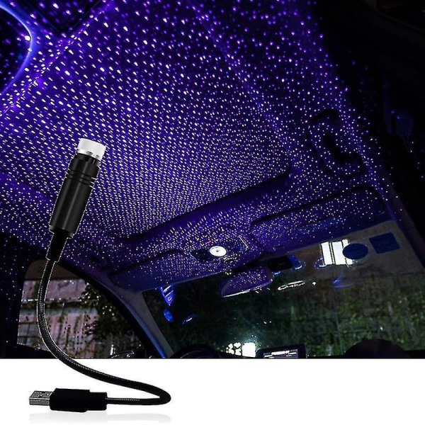 Bil USB Stjärntak Stjärnhimmel Projektionslampa Tak Atmosfär Led Nattljus (FMY)