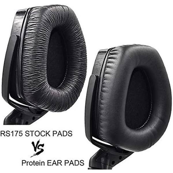 Erstatningsøreputer for Hdr 165 Hdr 175 Kompatibel med Sennheiser Hdr Rs165,rs175, Rs185,rs 195 Rf Trådløse Hodetelefoner  (FMY) Black